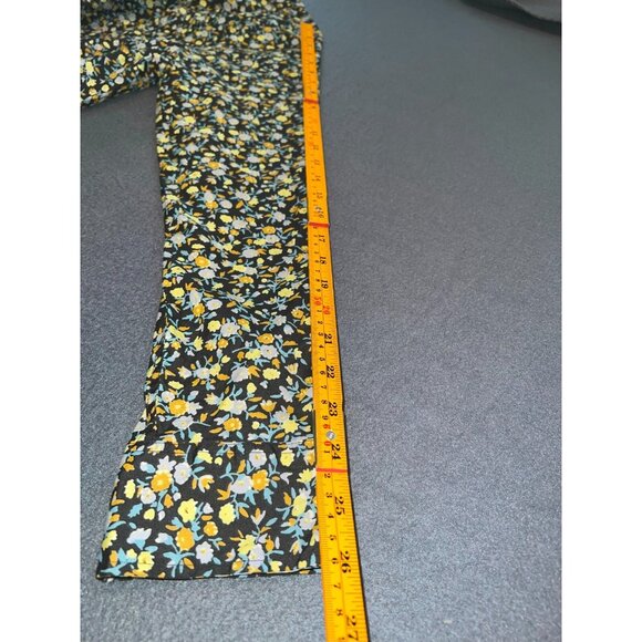 J.Crew Slim Fit Floral Shirt L Secret Wash 100s Yarn‎ Cotton Ditsy Black Top - Picture 8 of 8